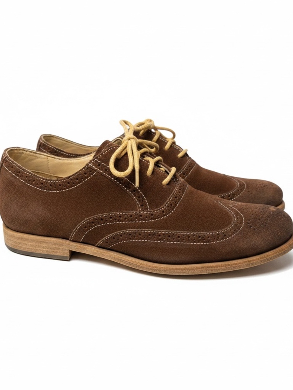 Rockport Seventy One brown suede leather wingtip shoes men’s US 8